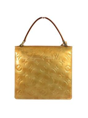 Louis Vuitton Handbag Spring Street Monogram Vernis Canvas Gray Silver